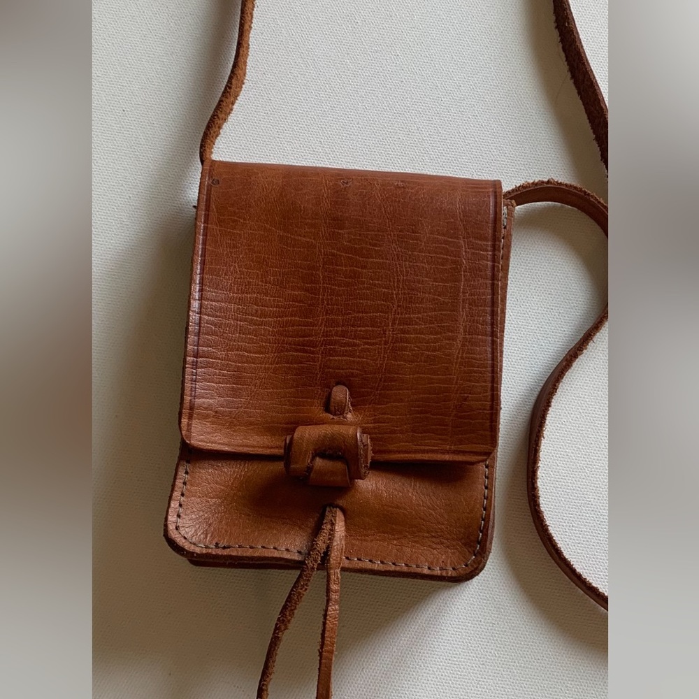 Leather Crossbody Cognac